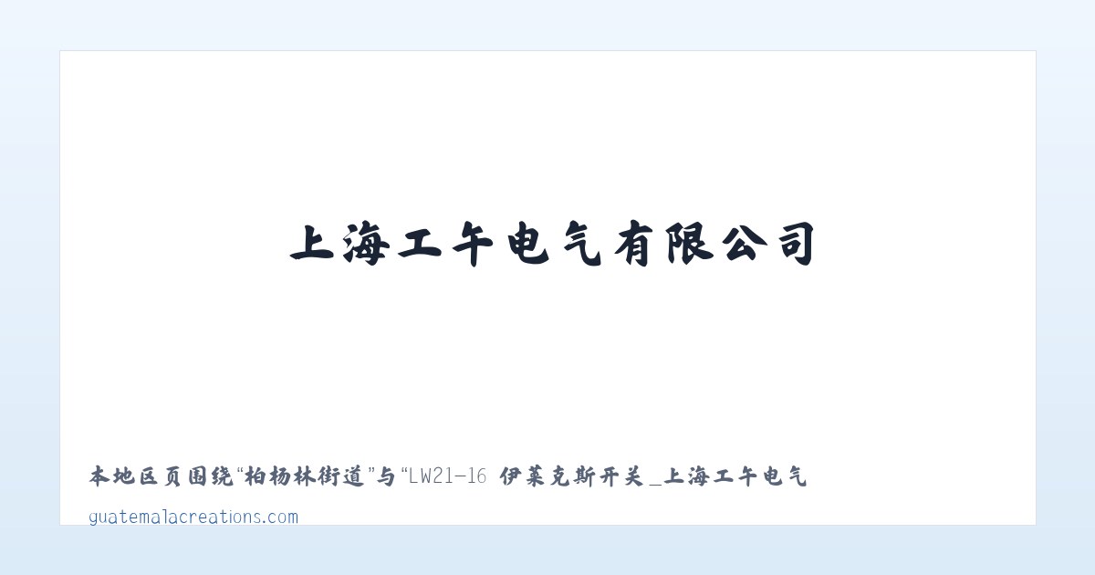 LW21-16 伊莱克斯开关_上海工午电气有限公司 主图